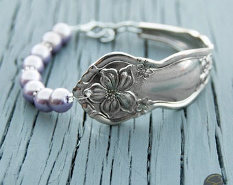 Silverware jewelry, spoon jewelry, silverware art, fork bracelet, bracelet