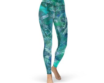teal yoga pants