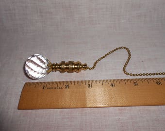 Faceted Crystal Fan or Light Pull