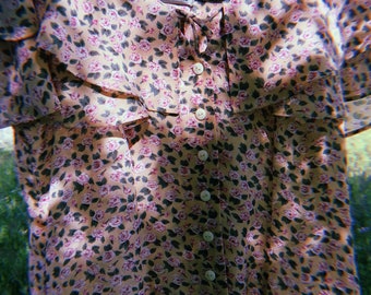 Vintage Floral Button Down dress