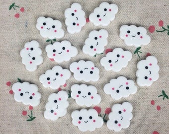 3-5 Cabochon in resin-shaped kawaii Cloud