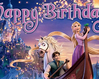 Tangled/Rapunzel Birthday Banner