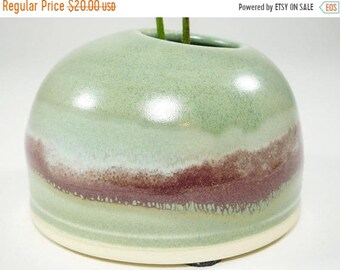 ON SALE Japanese Flower Vase - Kenzan - Japanese Pinfrog - Japanese Planter - Japanese Flower Pot - Stoneware Ikebana - Ceramic Ikebana - In