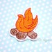 ITH Campfire Feltie Machine Embroidery Design Pattern Download 3 Sizes In The Hoop Felties Camping Scouts Fire