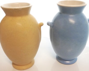 Vintage WELLER POTTERY Vase, Yellow + Blue similiar Vase