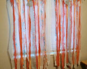 Boho Scarf Curtain, Bohemian Curtains, Scarf Curtain, Boho Curtain, Boho Door Scarf Curtain