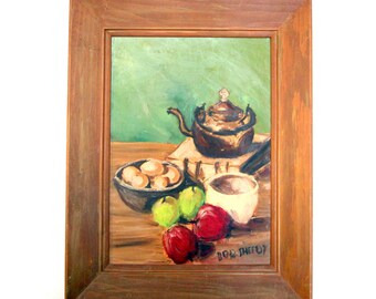 Vintage oil painting tablescape 2
