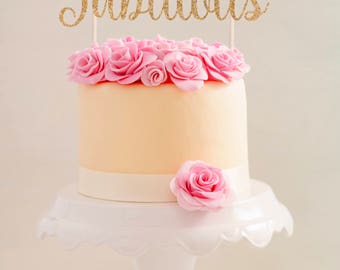 Monogram Forty Cake Topper Monogram Forty Cake Topper