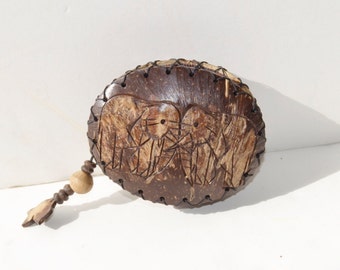 coconut purse with elephants