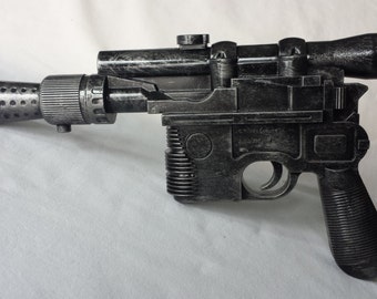 Hand Painted Han Solo Blaster Gun Prop Star Wars costume weapon with working trigger Full Size DL 44 for Cosplay