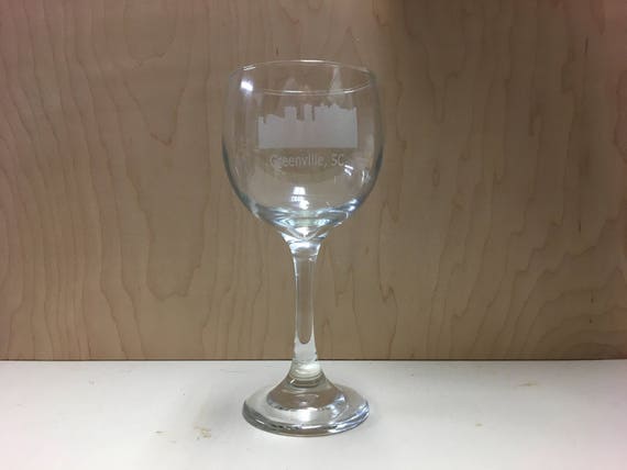 Laser Engraved Greenville Wine Glass Set