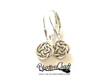 Small Silver Celtic Knot Earrings - Celtic Earrings - Irish Earrings - Scottish Earrings - Silver Celtic Jewelry