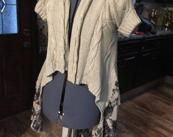 short in front long in the back gypsy bohemian sweater