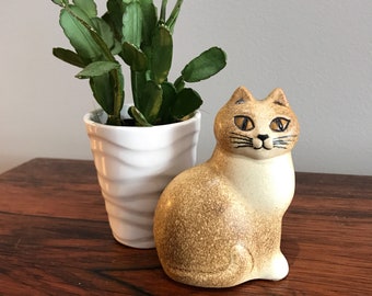 Free shipping Lisa Larson Swedish Signed Cat Sculpture