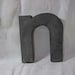 Metal Letter "n" or "u" Industrial Salvage Home Decor Wall Art Initial