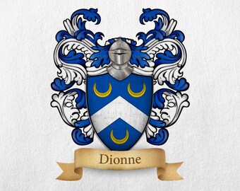Dionne Family Crest - Print