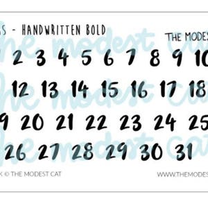 Small number sticker | Etsy