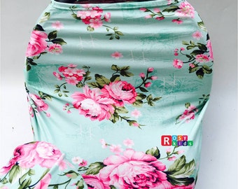 car seat canopy cover / nursing scarf, baby beanie, high chair baby protector, shopping cart cover 50off multi-use