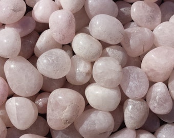 ROSE QUARTZ TUMBLED Stone One (1) Medium/Large Natural Tumble Stone