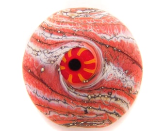 Nyiragongo Lampwork Focal Bead SRA
