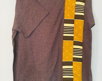 African accented t-shirt - brown