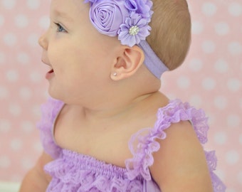 Lavender Baby Headband, Infant Headband, Newborn Headband, Baby Headband, Purple Headband, Toddler Headband, Pastel Headband