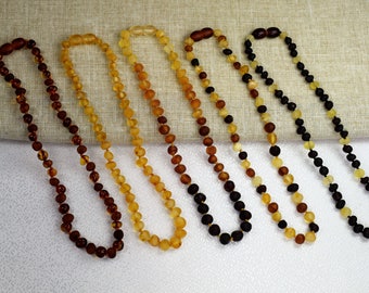 Amber necklace, amber teething necklace, amber, amber jewelry, teething necklace, baltic amber jewelry, baltic amber, raw amber necklace