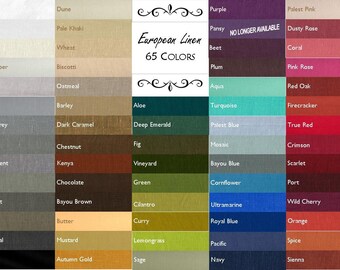 2 Linen Placemats//65 Colors//Sold in Sets of 2
