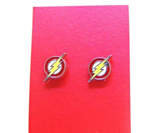 DC Comic The Flash Logo Earrings/DC Comic Gift Idea/Dc Comic Earrings/Flash Jewellery/Geeky Stocking Filler/Comic Jewelley/Flash Gift Idea