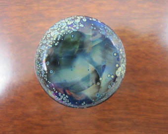 Hand Made Flamework Glass Knobs- Cosmos