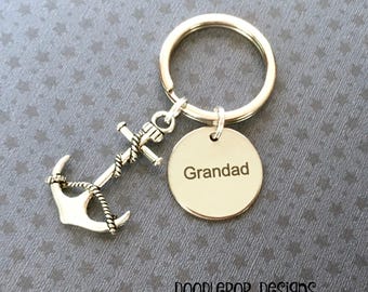Grandad gift - Grandad keyring - Birthday gift for Grandad - Anchor keyring - Grandad keychain - Nautical gift - Anchor keychain - Etsy UK