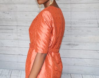 Short Sleeve Silk Dress