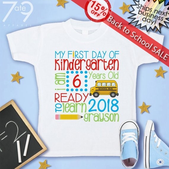 first day kindergarten shirt