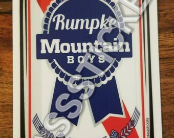 Rumpke Mountain Boys PBR Can Sticker