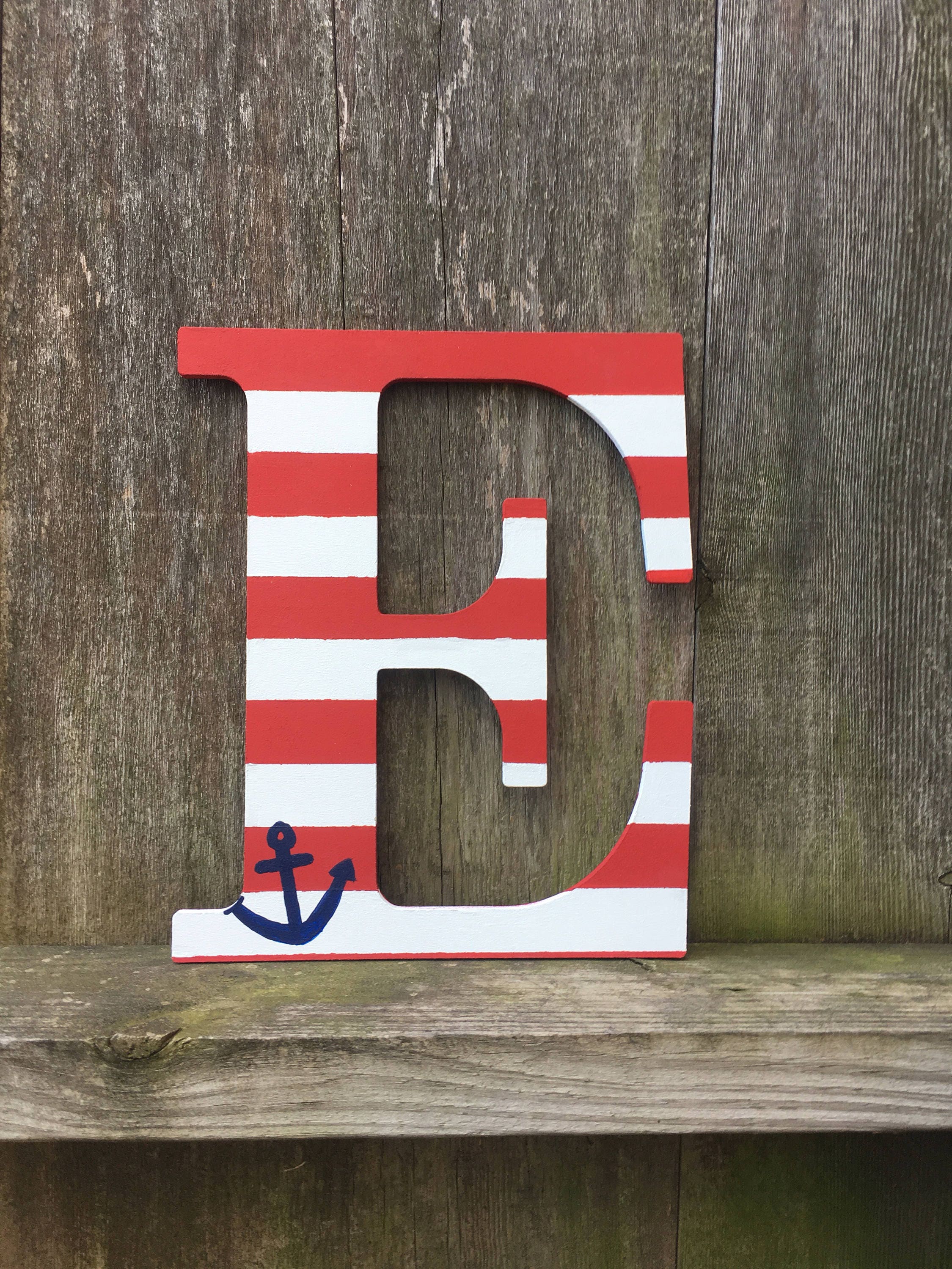 Nautical letters nautical decor anchor design nautical