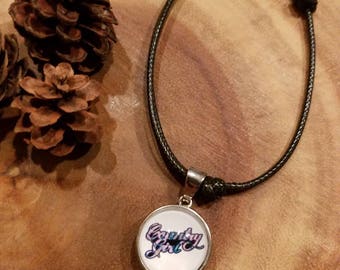 Adjustable anklet / bracelet with "country girl" pink camo snap..shooting hunting jewelry