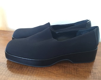 Nine West black flatforms sz 8