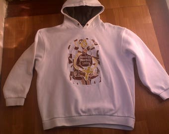 KARL KANI hoodie, white sweatshirt of 90s hip-hop clothing, 1990s hip hop shirt, OG, gangsta rap, vintage rap, og, size L Large