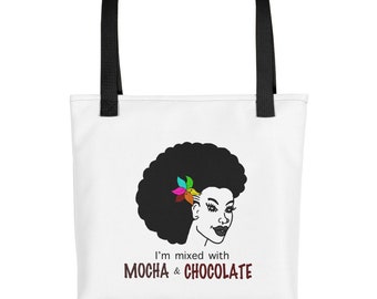 Mixed Natural Hair Tote bag - Mocha