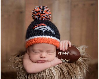 Denver Broncos baby hat