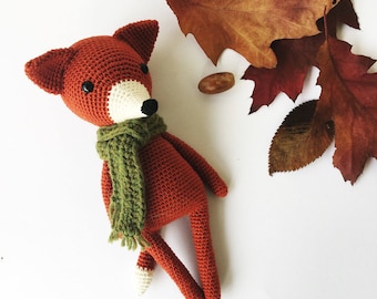 Finnley the Fox Amigurumi crochet PATTERN ONLY handmade fox PDF