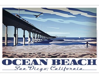 Ocean Beach, San Diego, California Poster