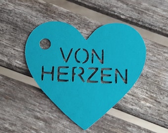 10 tags/gift tag "from the Heart" any other language possible