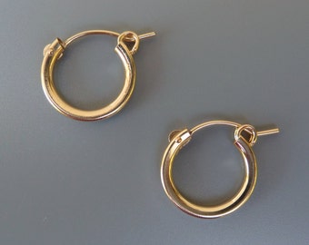 Gold Hoops, Gold Filled Hoop Earrings, 13mm Hoops,15mm Hoops,18mm Gold Hoops,22mm Hoops,Hoops For Earring Charms,For Interchangeable Charms