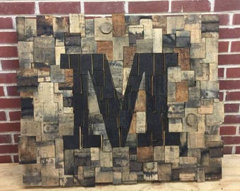 Bourbon Barrel Stave Monogram
