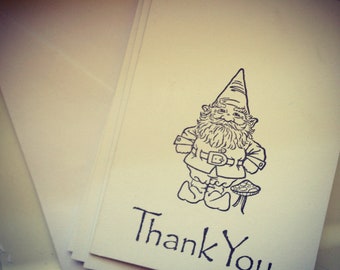 Gnome Stationery // Thank You //Garden Gnome