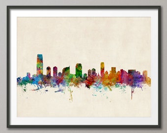 Jersey City Skyline, Art Print (193)