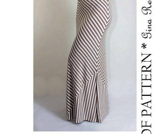 Maxi Skirt Pattern. Womens Skirt Sewing Pattern. Maxi Skirt Sewing Pattern.