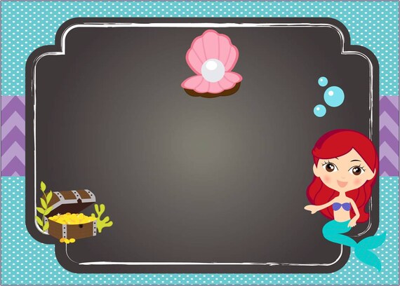 little mermaid invitation template