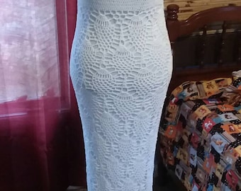 Lace crochet wedding dress pineapple crochet wedding gown